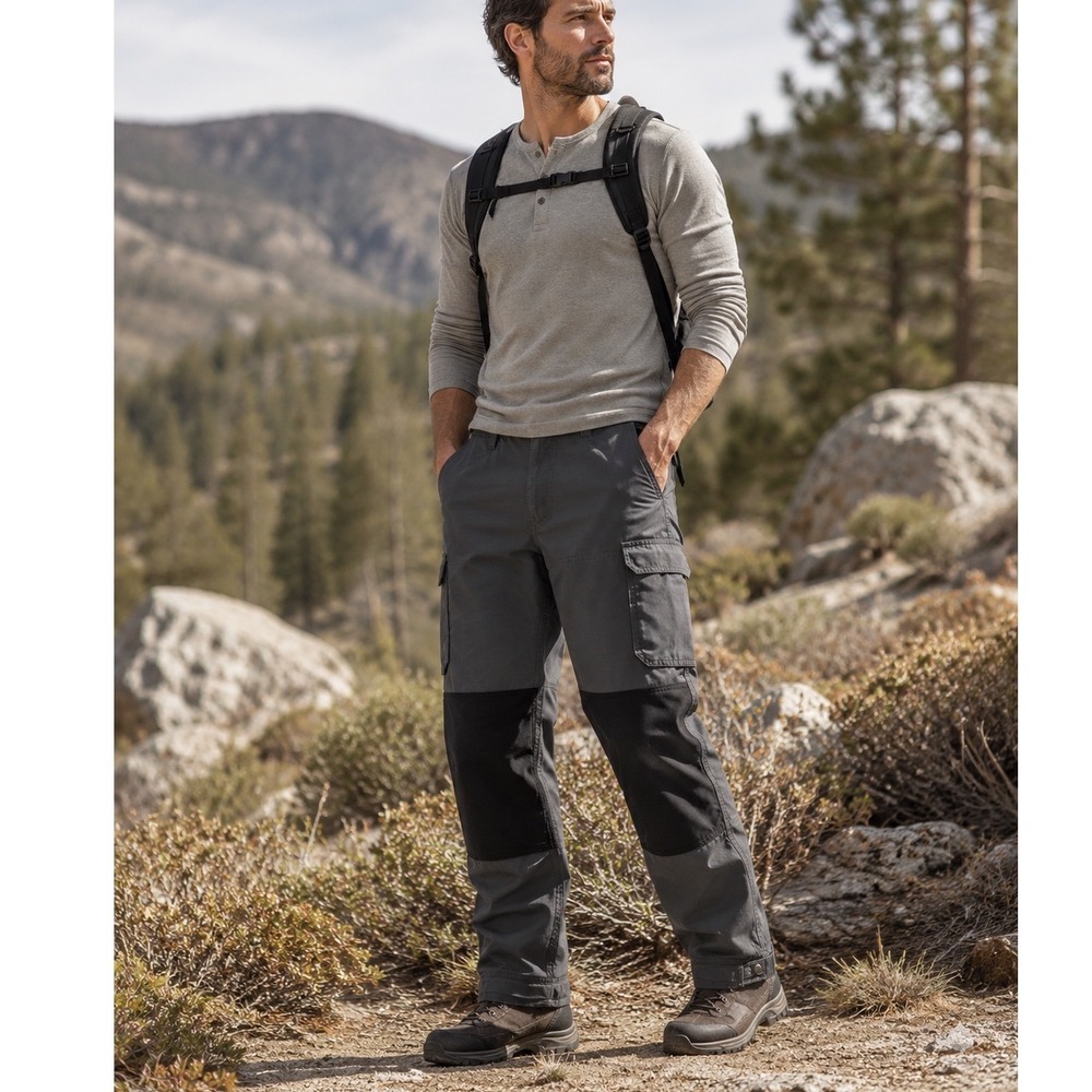 Patagonia Cliffside Rugged Trail Pants Mens 32 Forge Grey Cargo Reinforced 21195